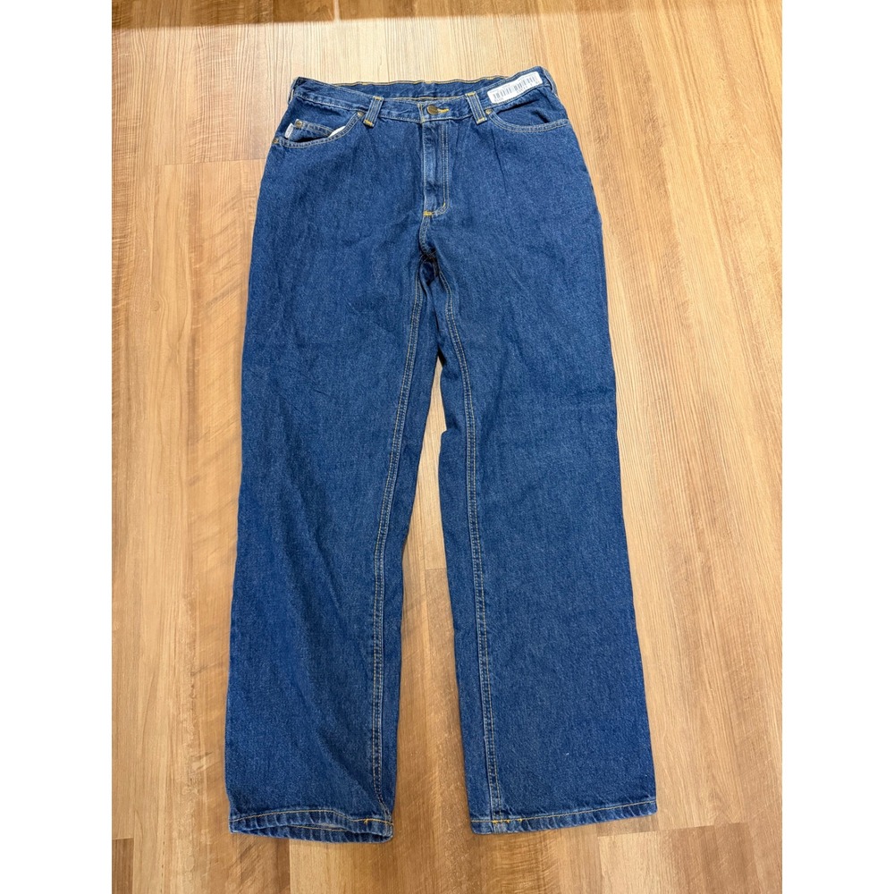 Carhartt Jeans Mens 32x30 Blue Relaxed Fit Straight Leg Denim Pants 381-83
